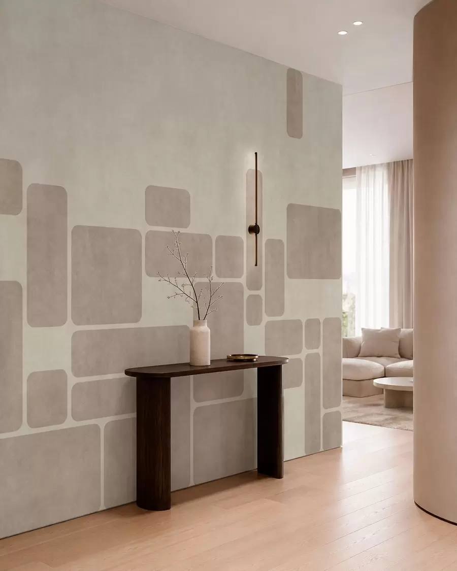 zidne murale Geometrijski uzorak sa zaobljenim pravokutnicima w05141