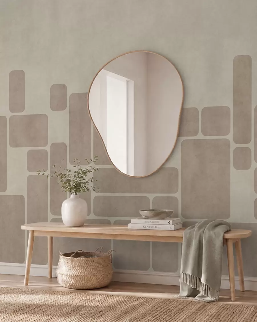 zidne murale Geometrijski uzorak sa zaobljenim pravokutnicima w05141
