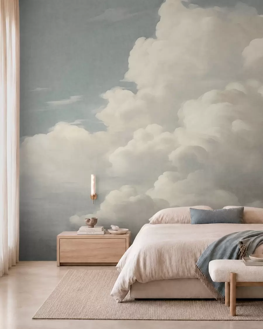 zidne murale Oblaci u bisernim tonovima w05855