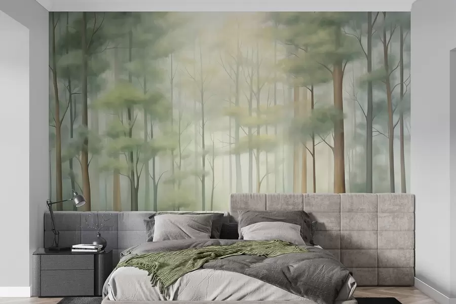 zidne murale Apstraktna listopadna šuma w05673