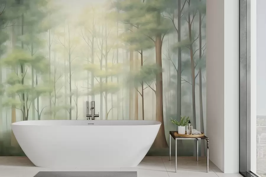 zidne murale Apstraktna listopadna šuma w05673