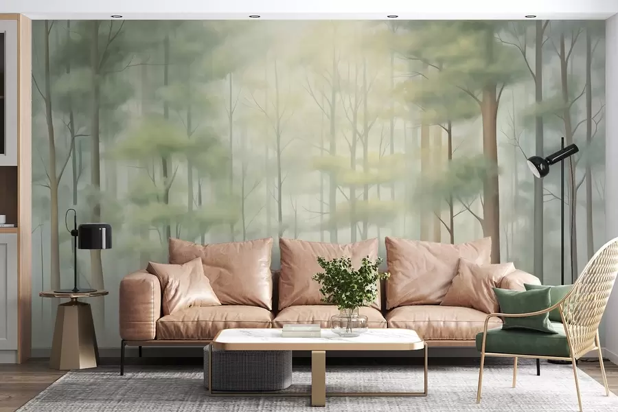 zidne murale Apstraktna listopadna šuma w05673