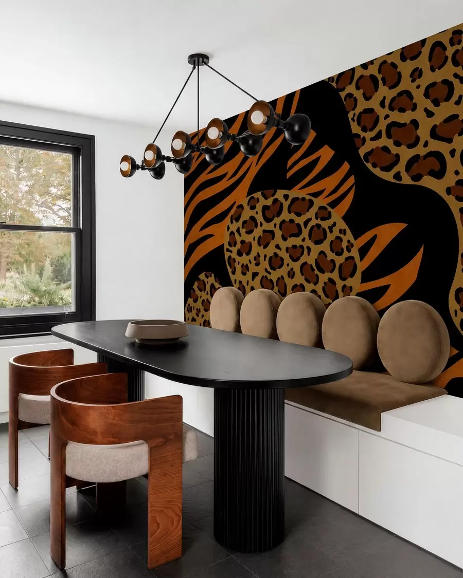 zidne murale Uzorci leoparda i tigra inspirirani divljim životinjama w05759