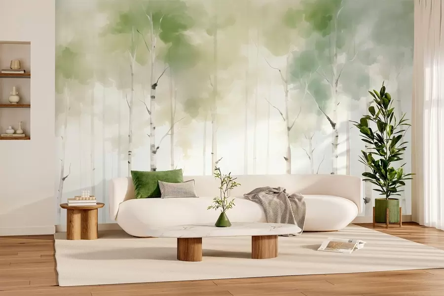 zidne murale Stabla breze w05676