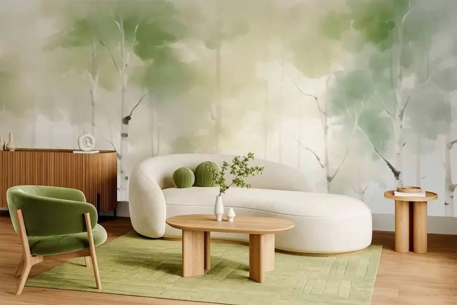 zidne murale Stabla breze w05676