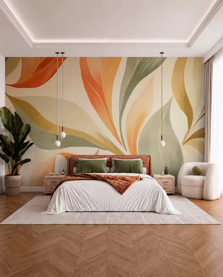 zidne murale Šiljasti listovi w05839