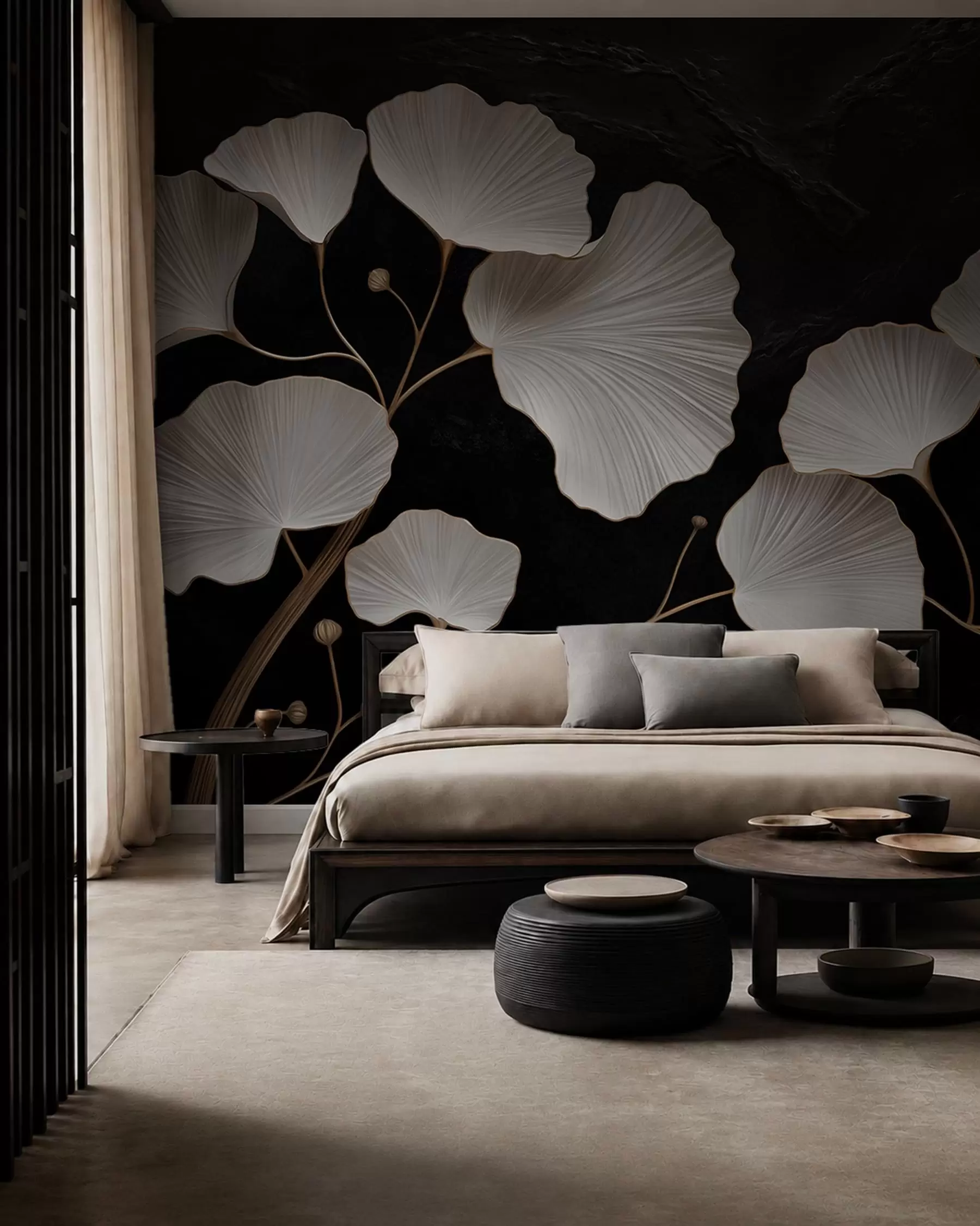 zidne murale Noćni ginko w05860