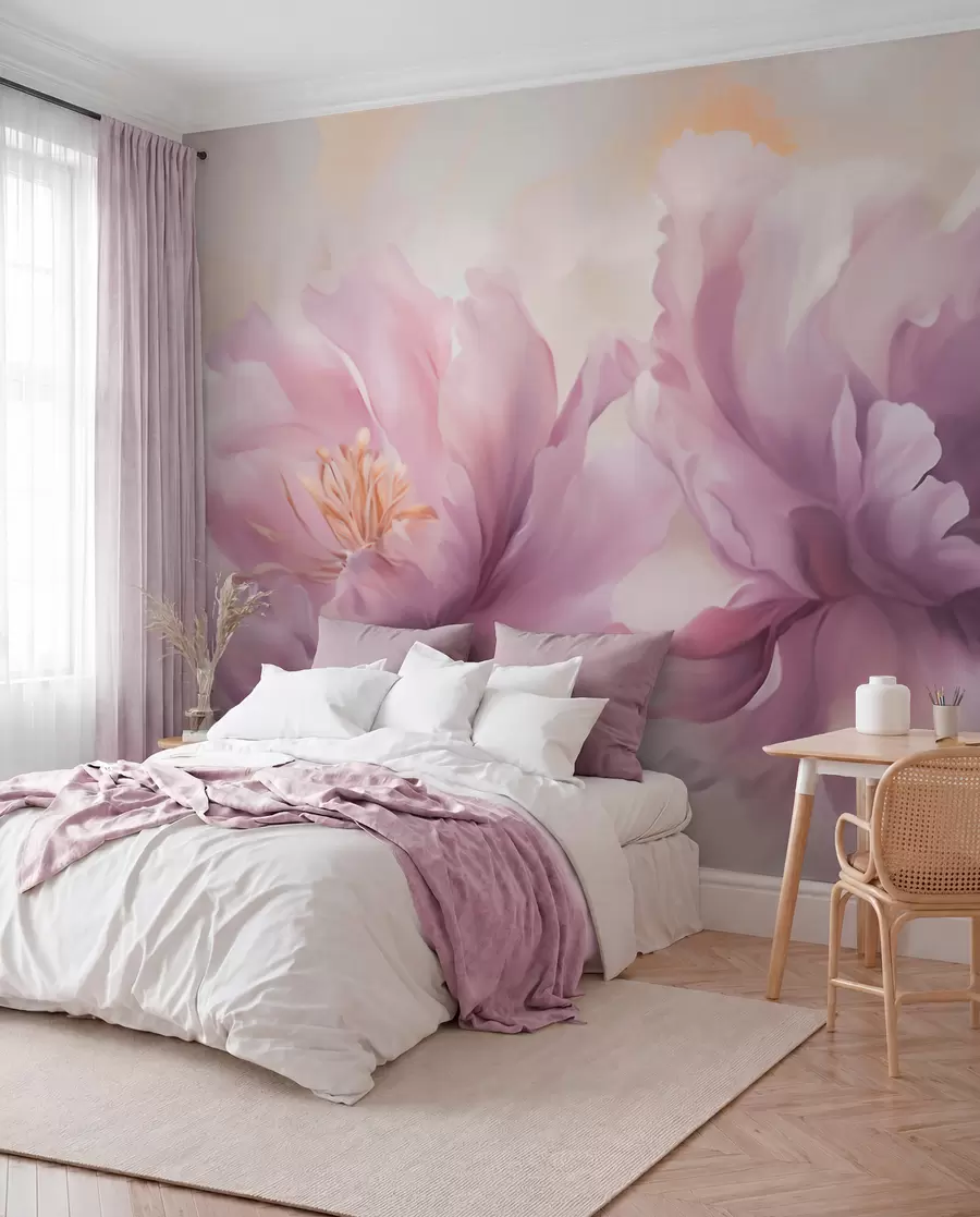 zidne murale Veliki cvjetovi božura w05797