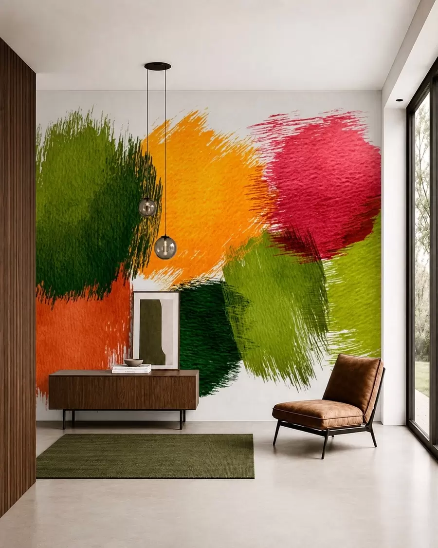 zidne murale Potezi boje w05859