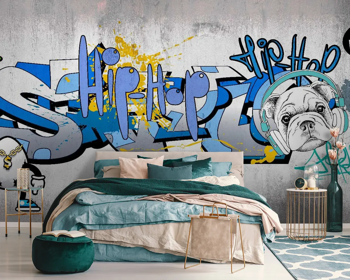 zidne murale Plava, azurna i umjetnost u35405