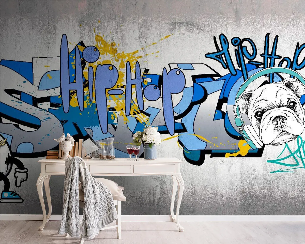 zidne murale Plava, azurna i umjetnost u35405