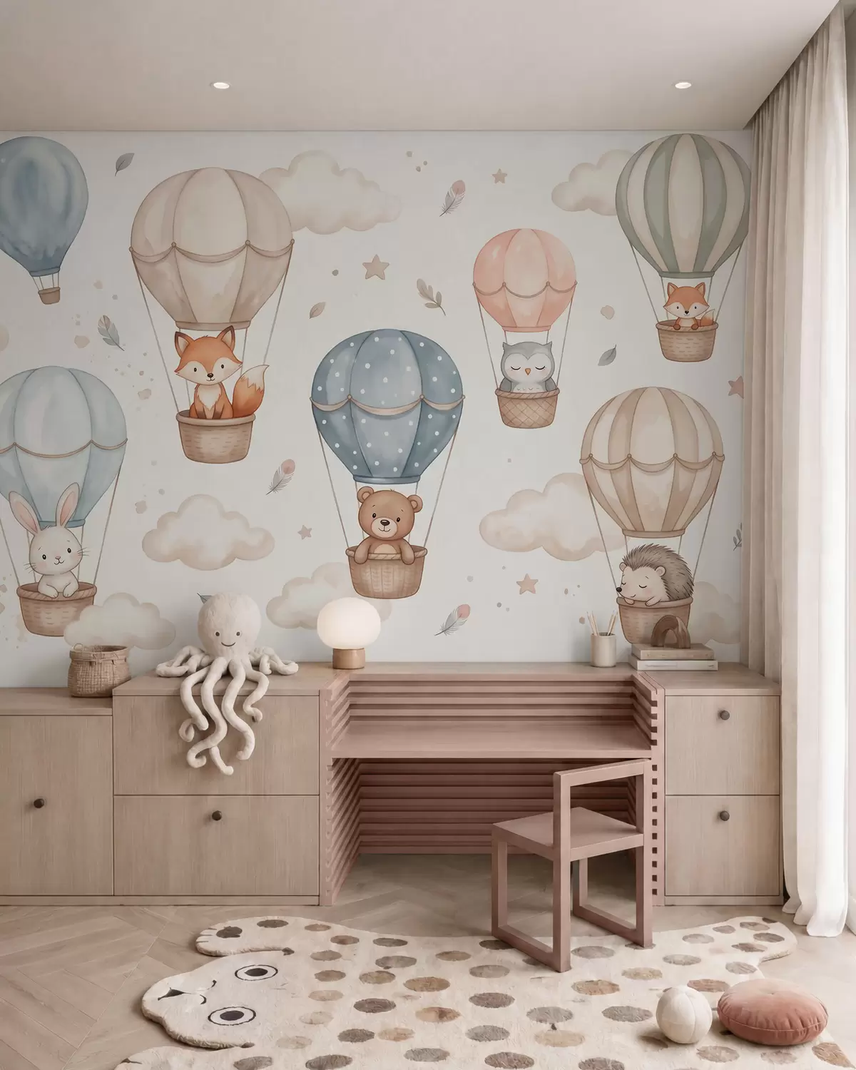 zidne murale Prijatelji u balonima w10001