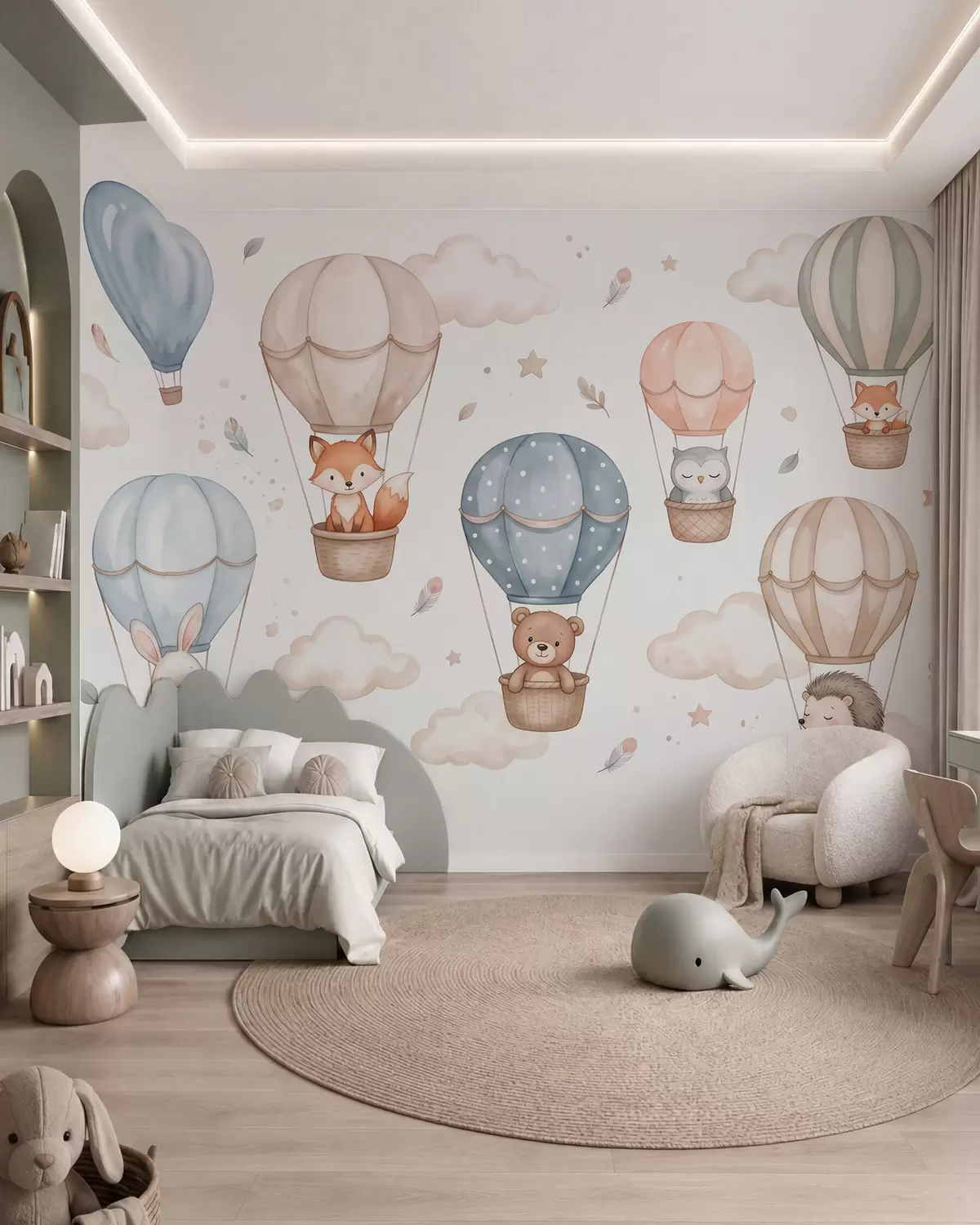 zidne murale Prijatelji u balonima w10001