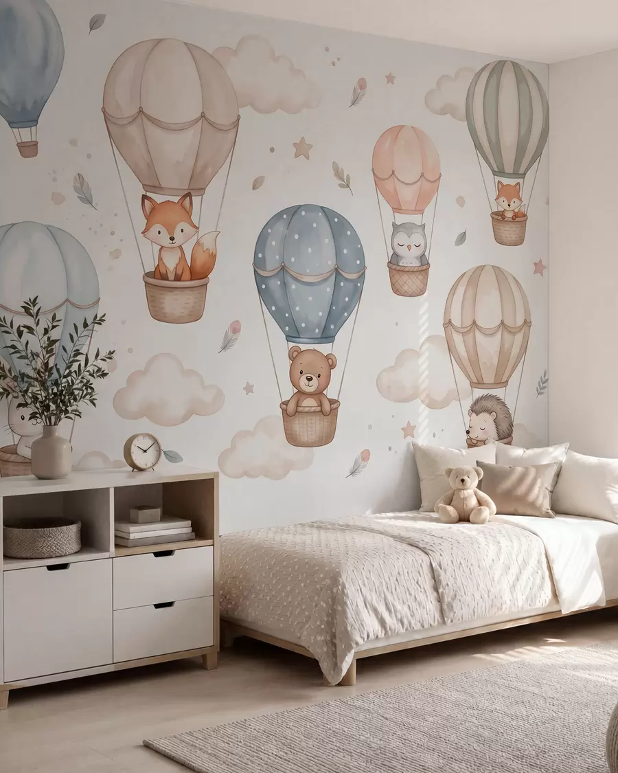 zidne murale Prijatelji u balonima w10001
