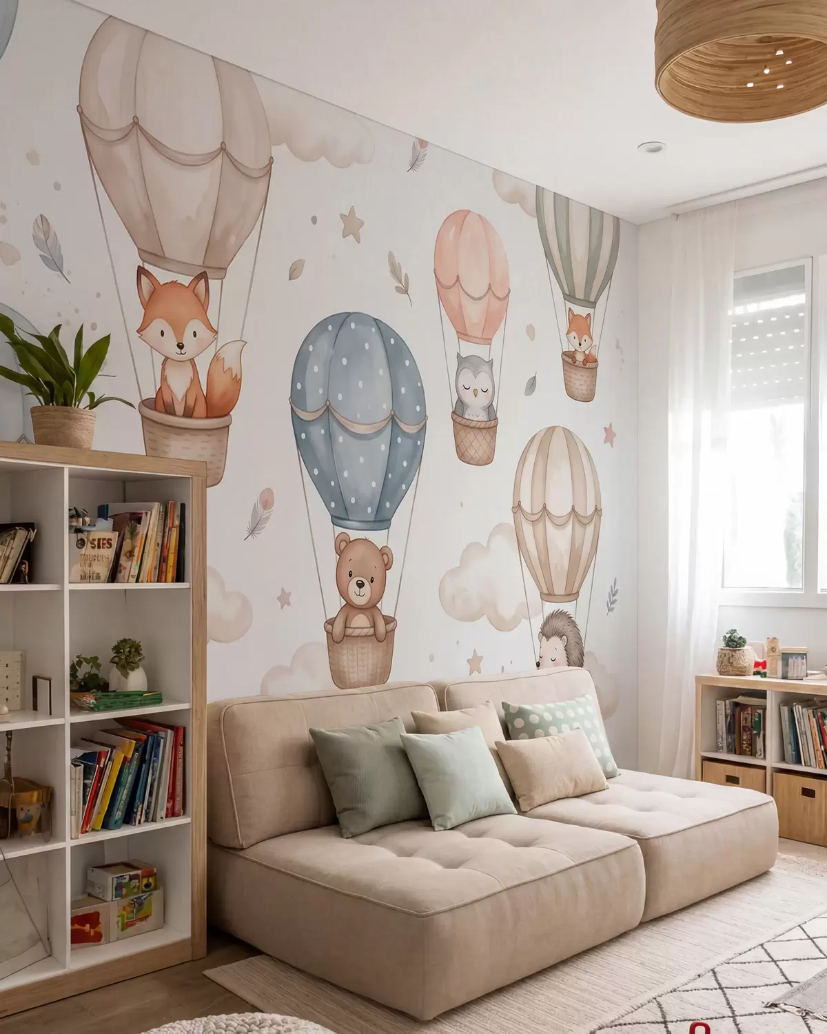 zidne murale Prijatelji u balonima w10001