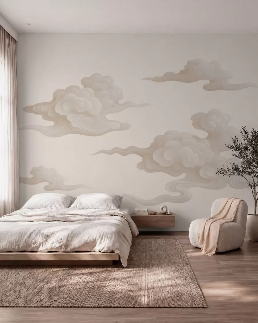 zidne murale Oblačni uvojci w10036