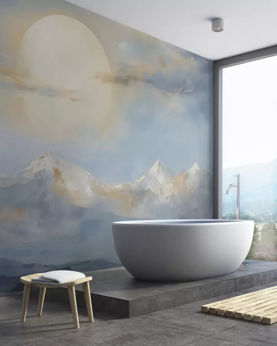 zidne murale Apstraktne planine, imitacija slike w05903