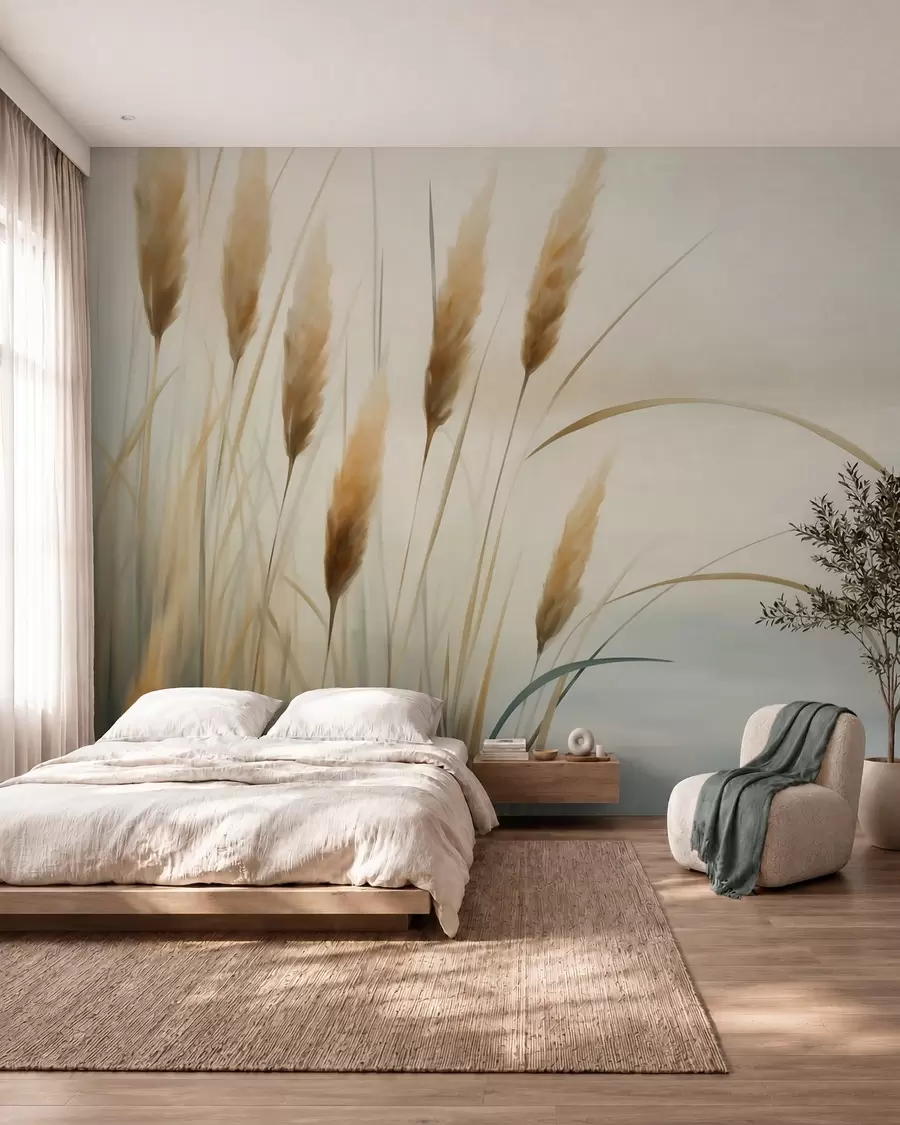 zidne murale Apstraktne trske, imitacija slikarstva w05902