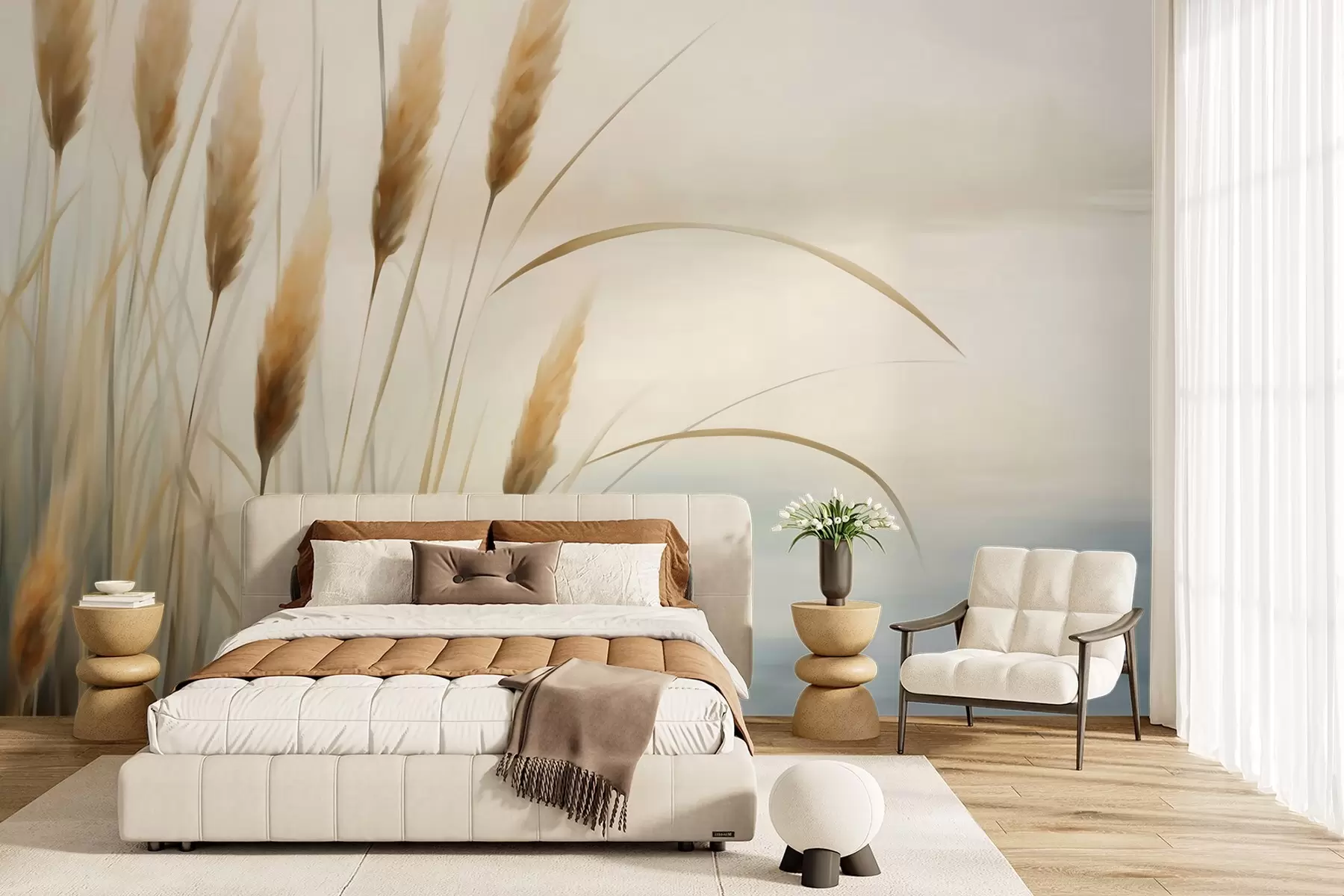 zidne murale Apstraktne trske, imitacija slikarstva w05902