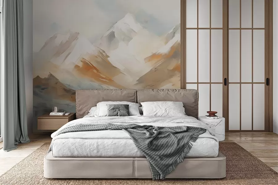 zidne murale Planine, imitacija slikanja w05904
