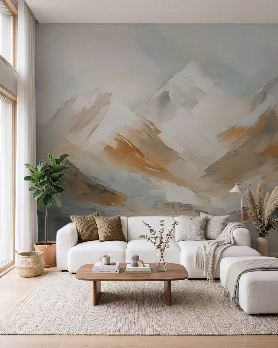 zidne murale Planine, imitacija slikanja w05904