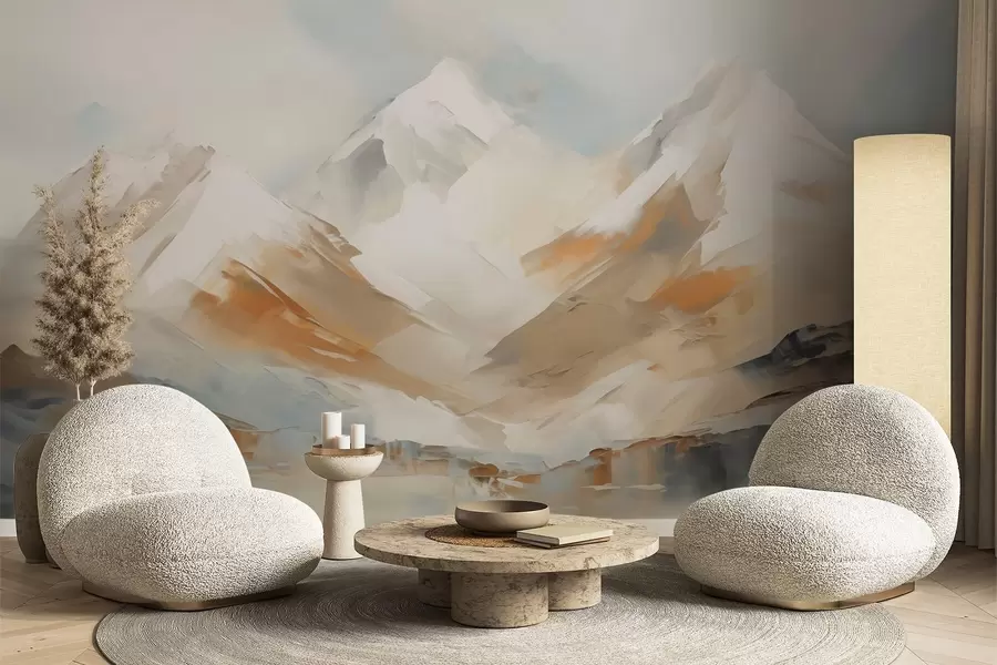 zidne murale Planine, imitacija slikanja w05904
