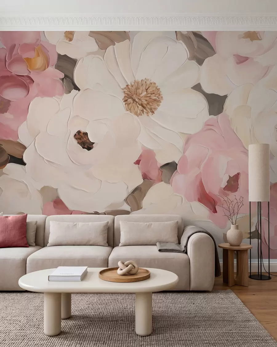 zidne murale Apstraktno cvijeće, imitacija slike w05905