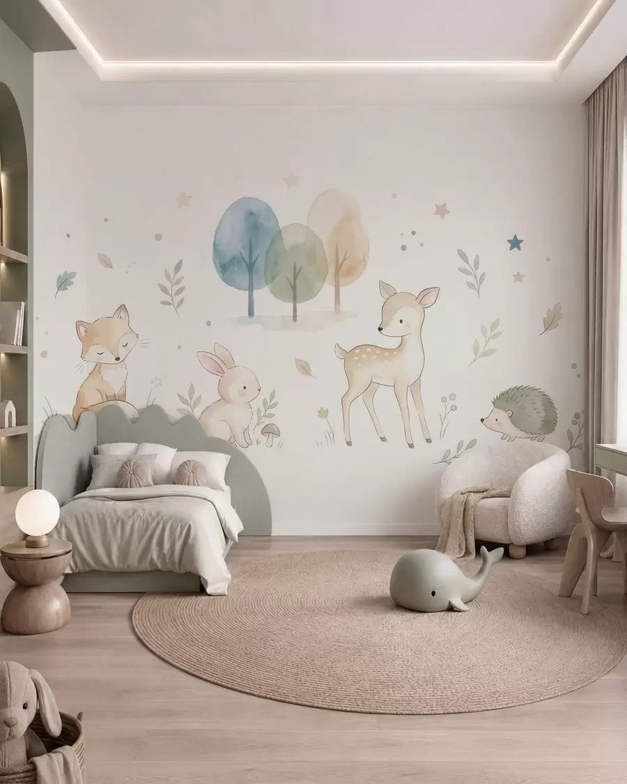 zidne murale Susret u šumi w10068
