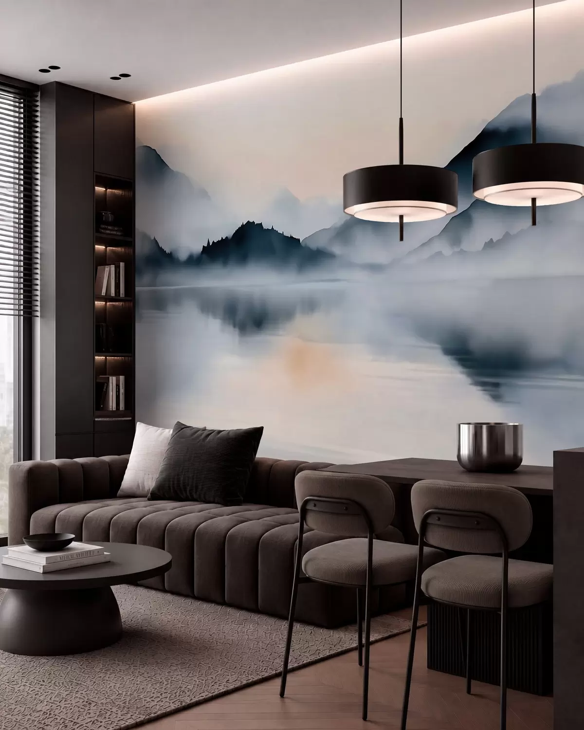 zidne murale Jezero u akvarelu w10078