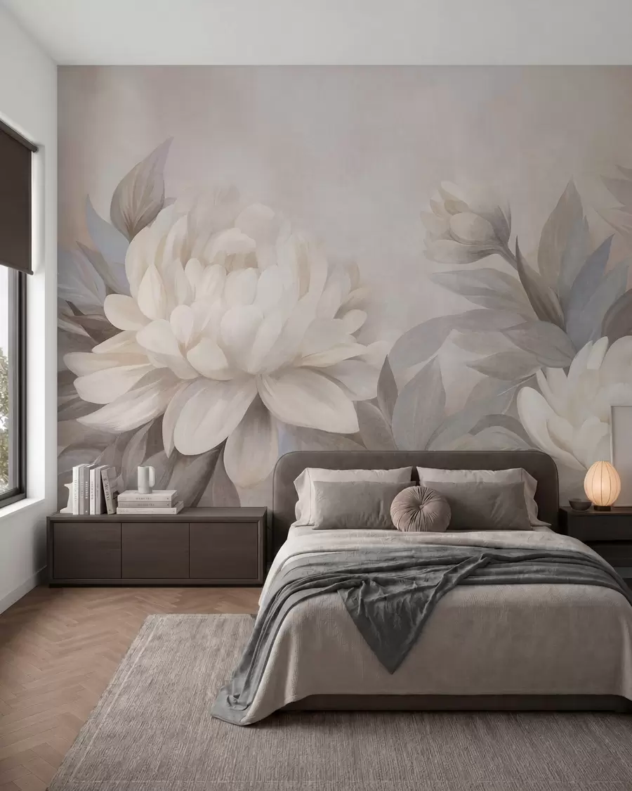 zidne murale Božuri u pastelnim tonovima w10061