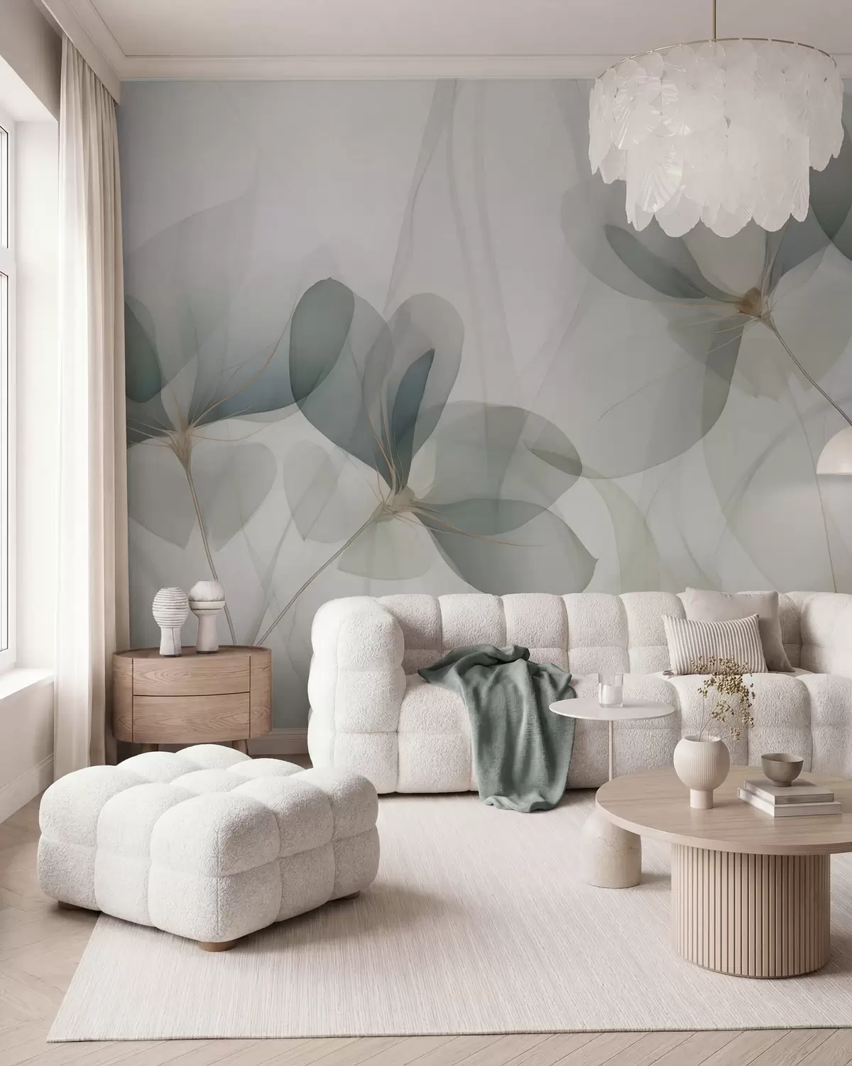 zidne murale Latice u boji kadulje w05952