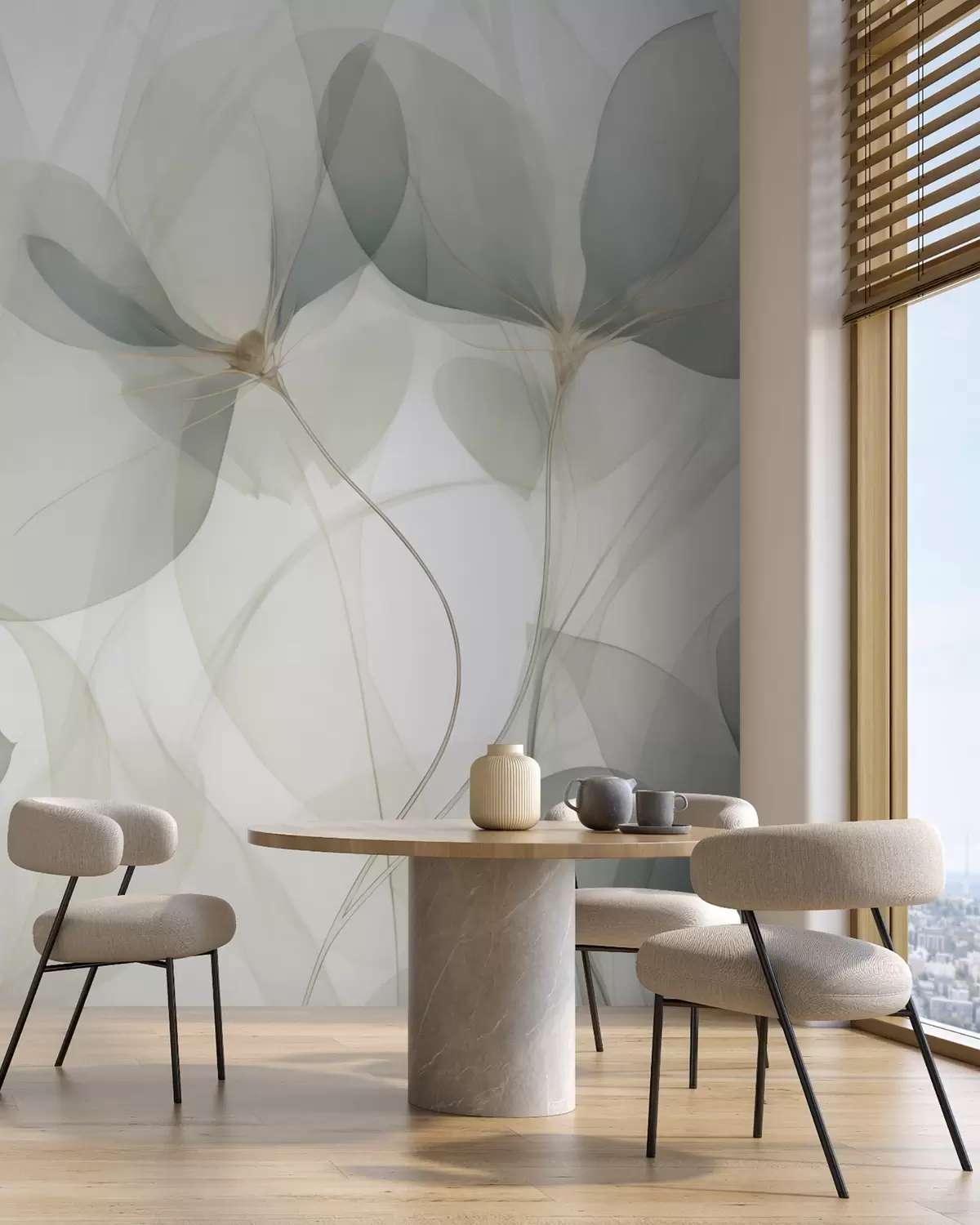 zidne murale Latice u boji kadulje w05952