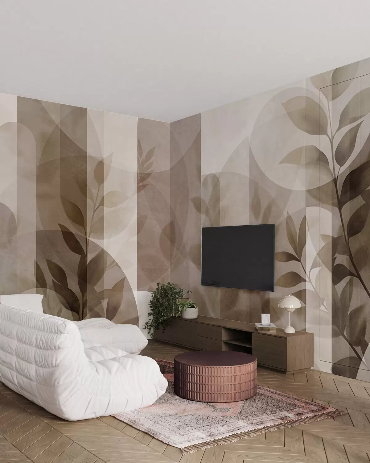 zidne murale Lišće i lukovi w10088