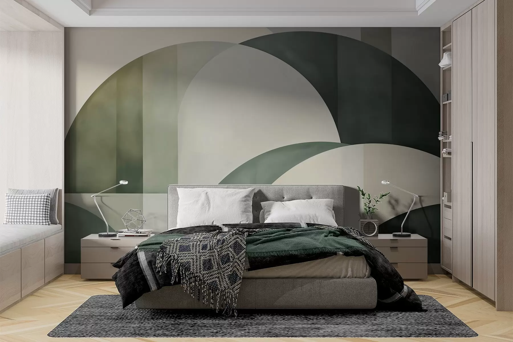 zidne murale Lukovi u zelenom w05943