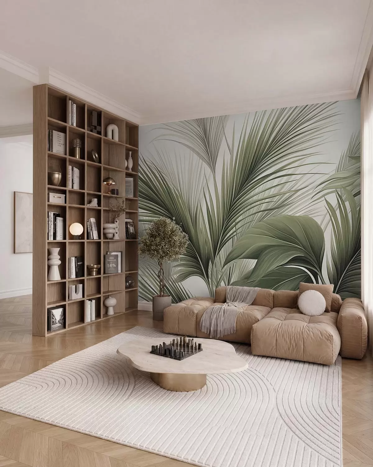 zidne murale Palma u zelenom w09986