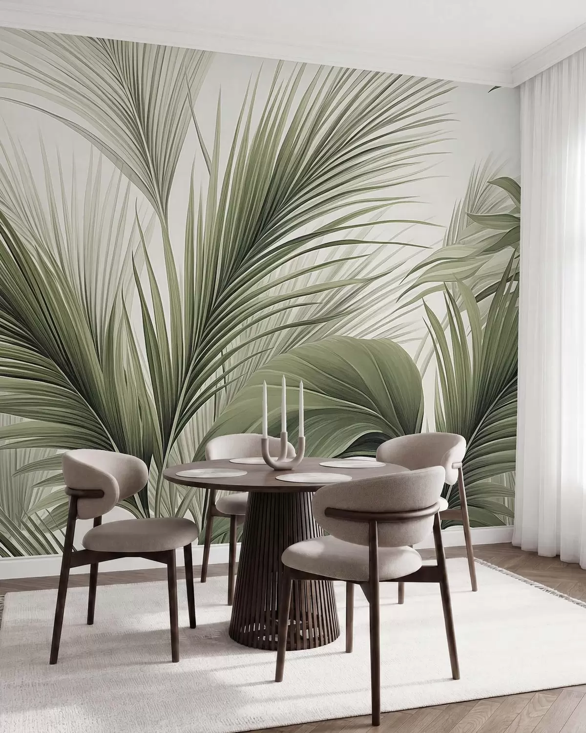 zidne murale Palma u zelenom w09986