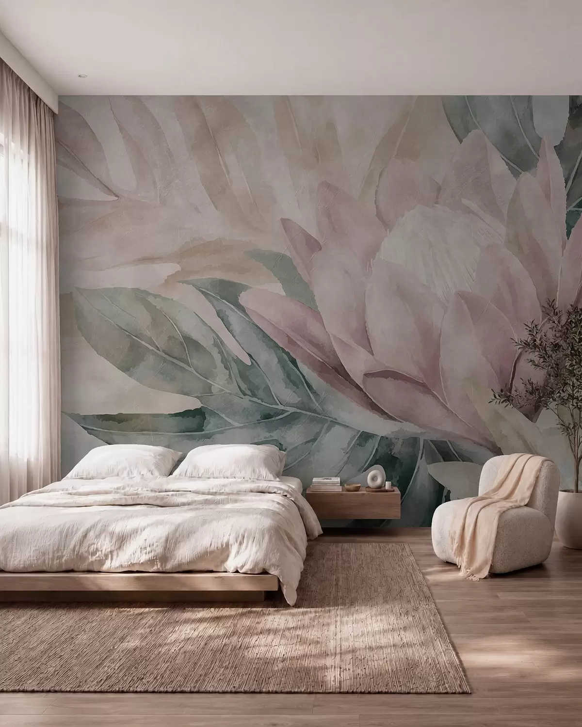 zidne murale Rascvjetani cvijet w09988