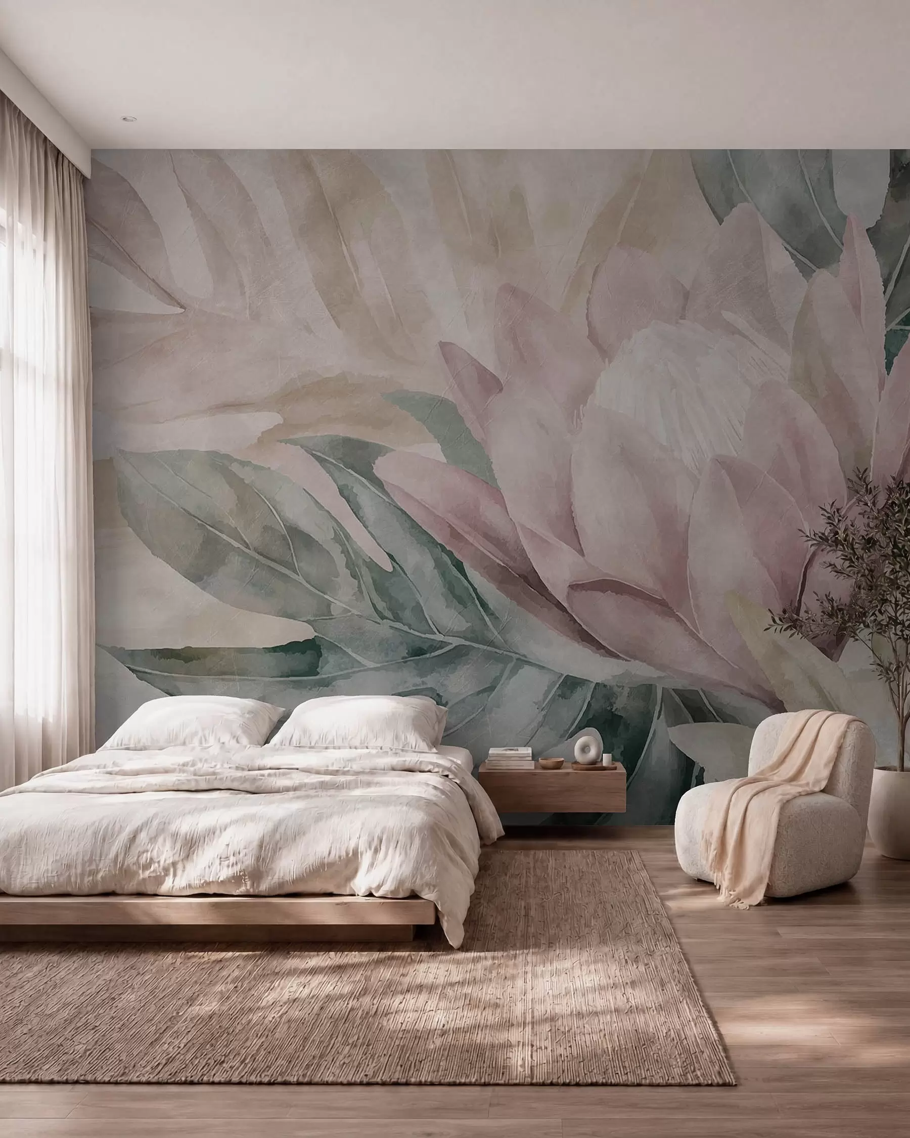 zidne murale Rascvjetani cvijet w09988