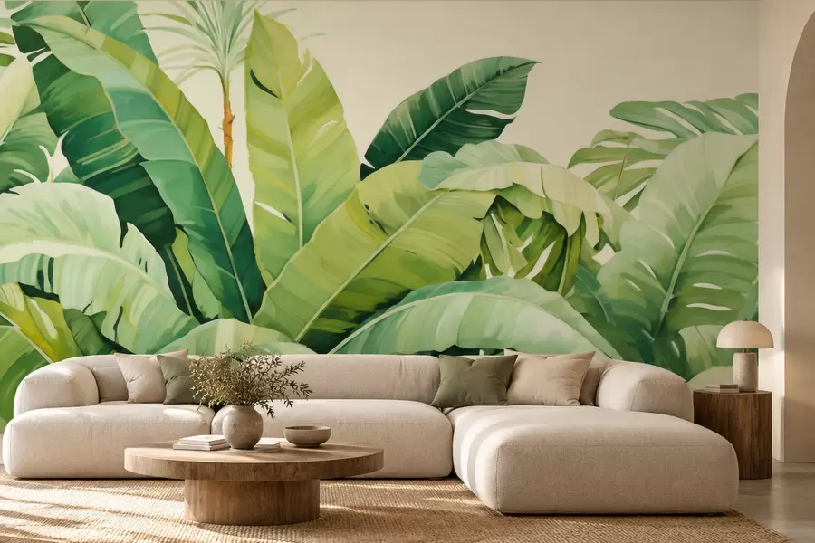 zidne murale Dugi listovi banane w05975
