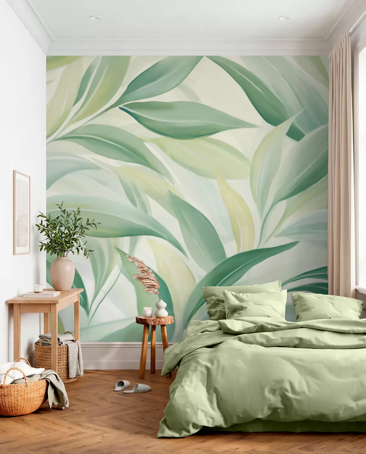 zidne murale Lišće na povjetarcu w05977