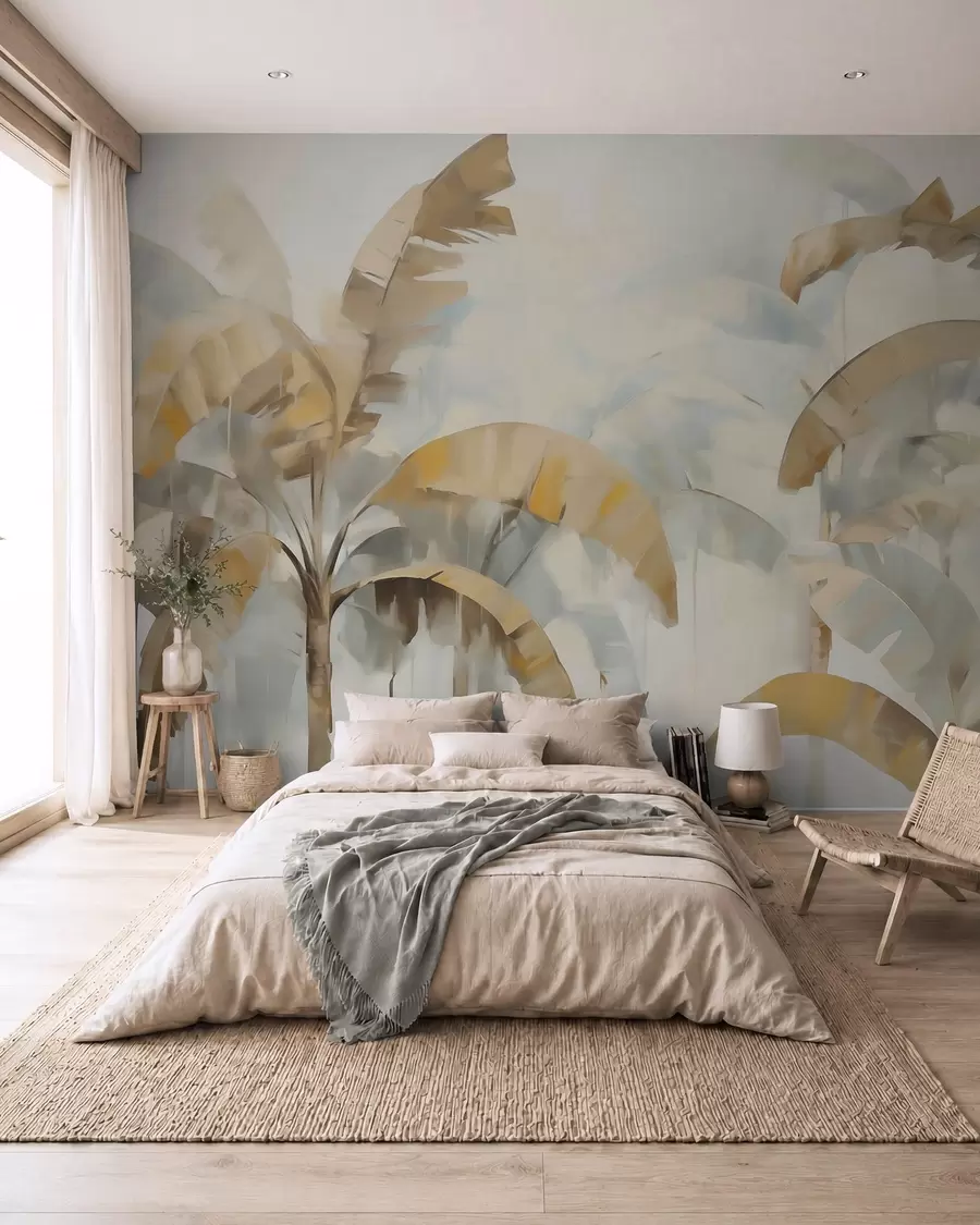 zidne murale Apstraktne palme, imitacija slike w05997