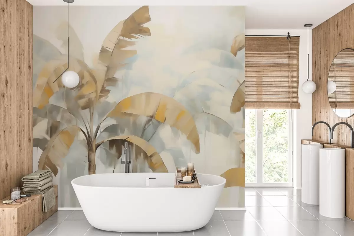 zidne murale Apstraktne palme, imitacija slike w05997