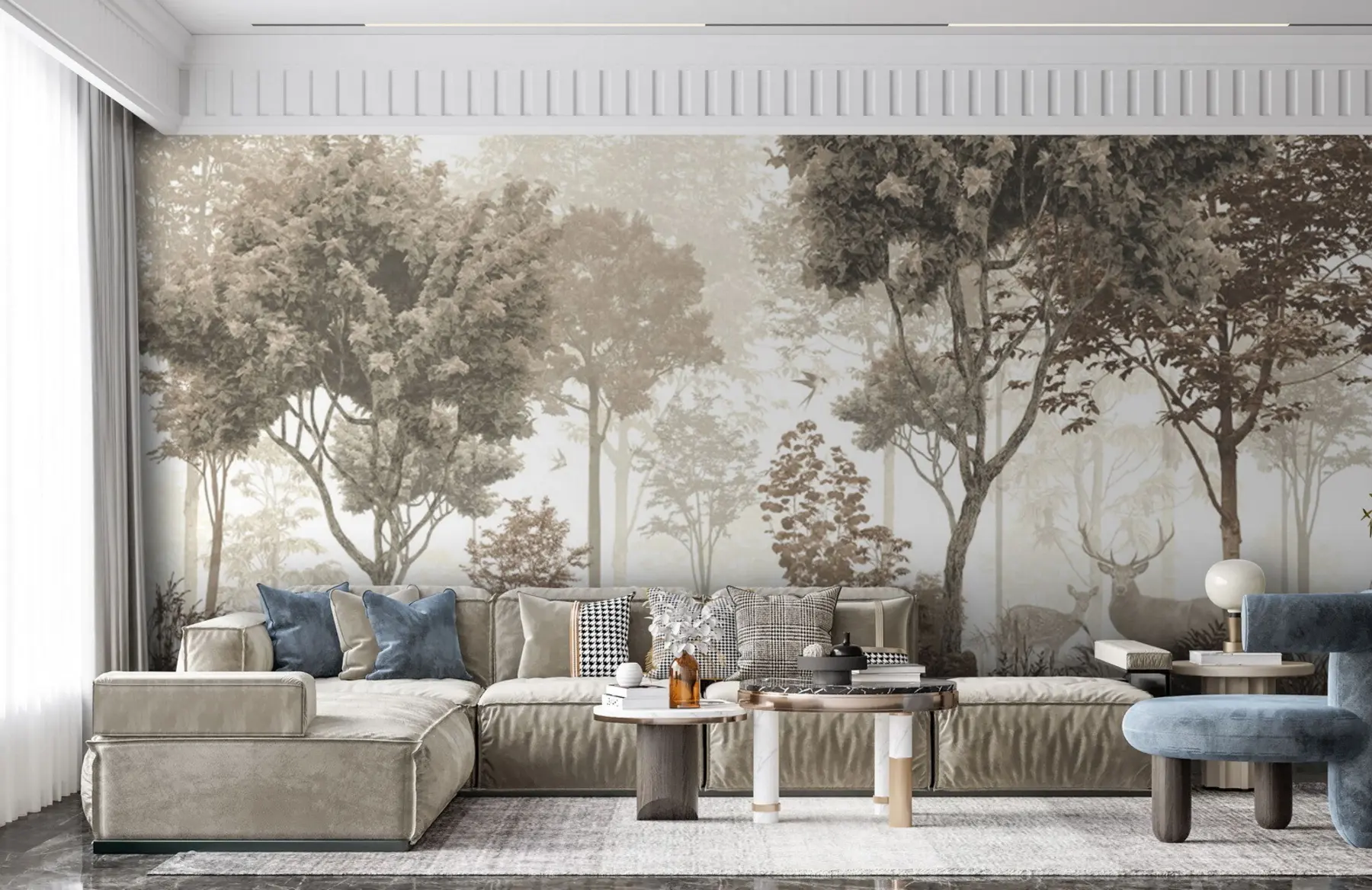 zidne murale Čarobna šuma u72134