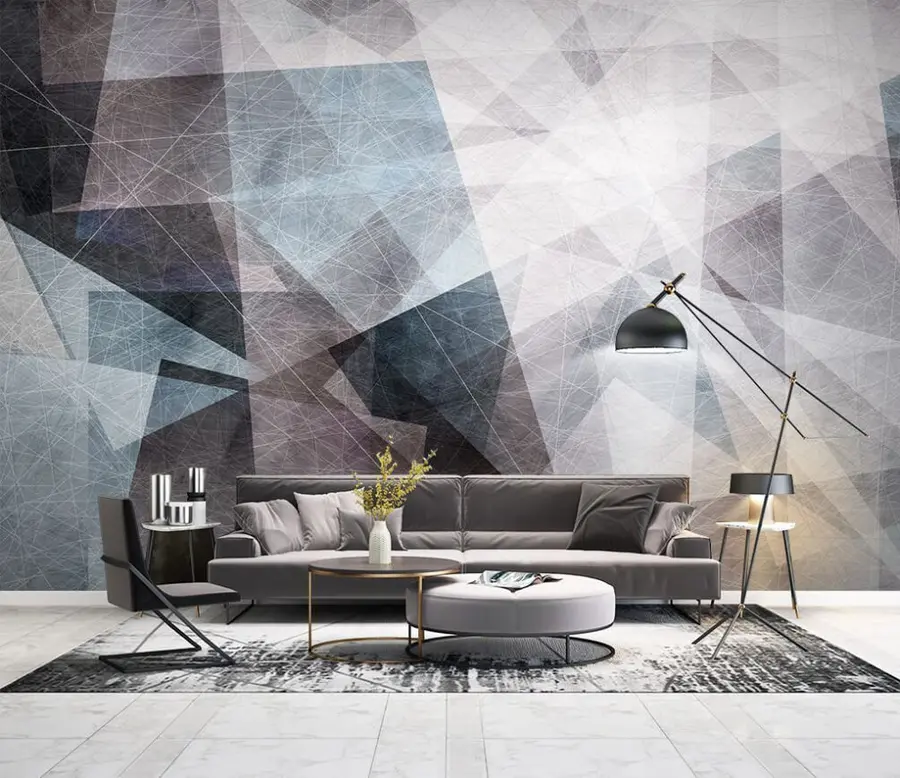 zidne murale Siva, art e font u29741