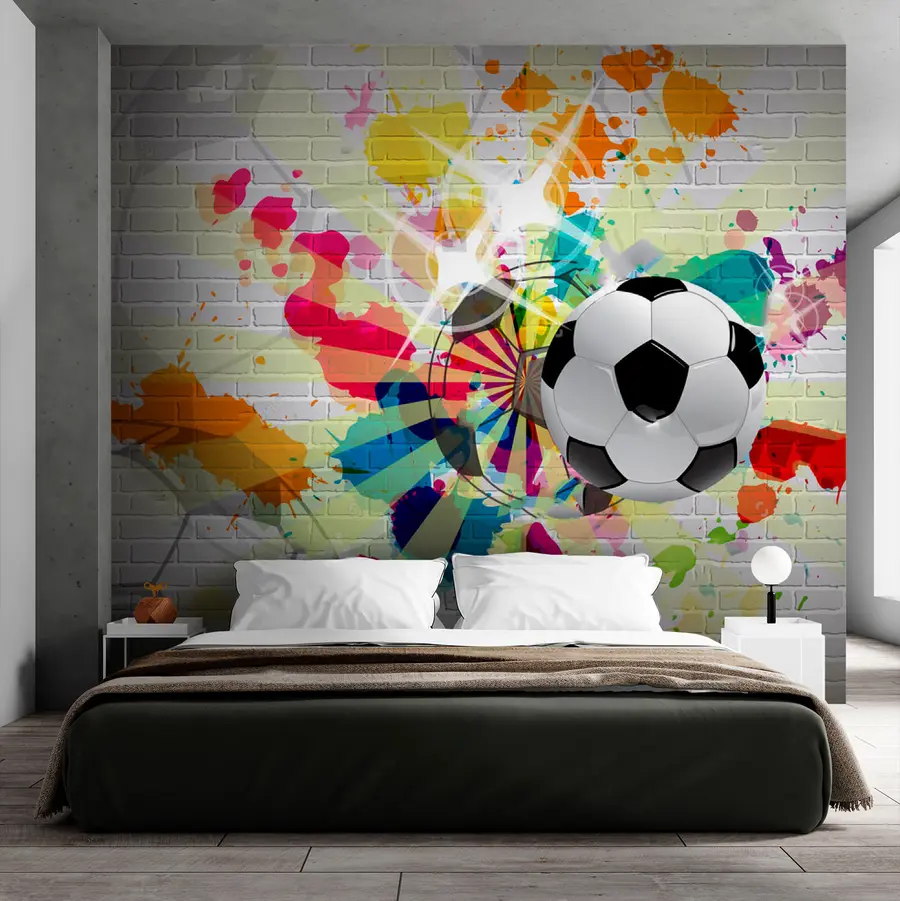 zidne murale Nogomet je šarolik sport u72798