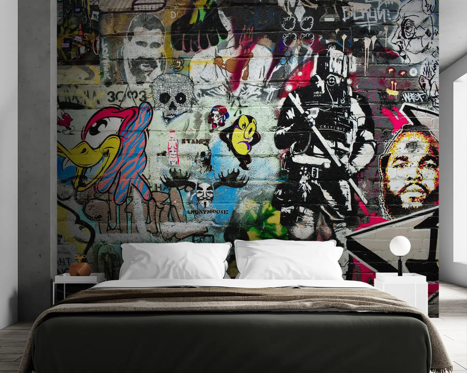 zidne murale Grafiti, umjetnost i font u12434