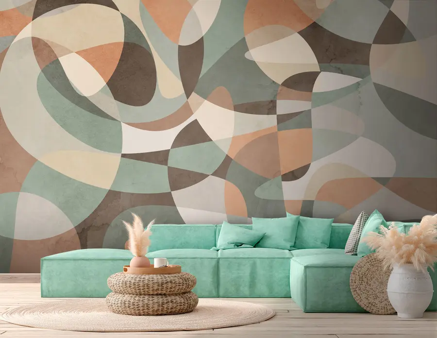 zidne murale Geometrijski retro trend u73971