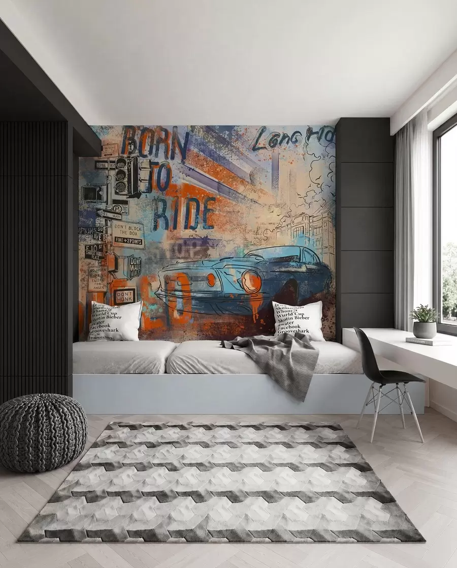 zidne murale starinski automobil u93889