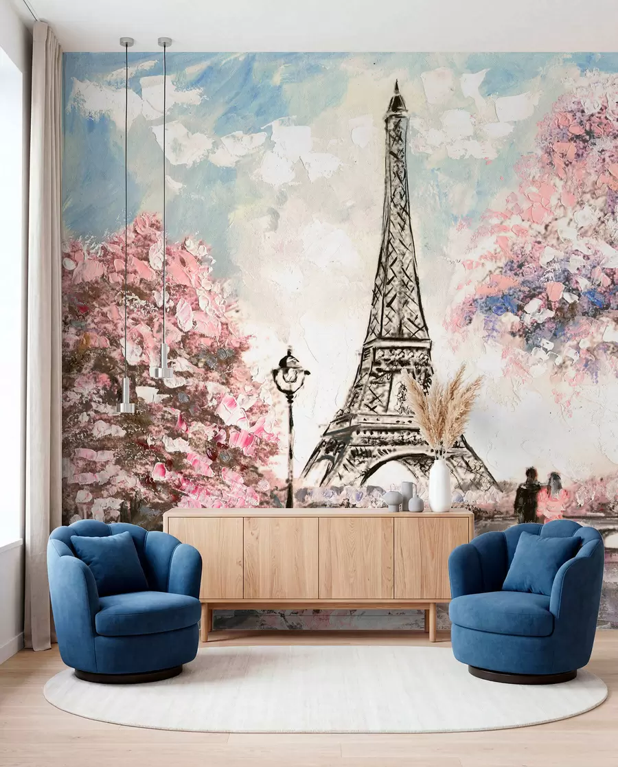 zidne murale Ulični pogled na Pariz u74631