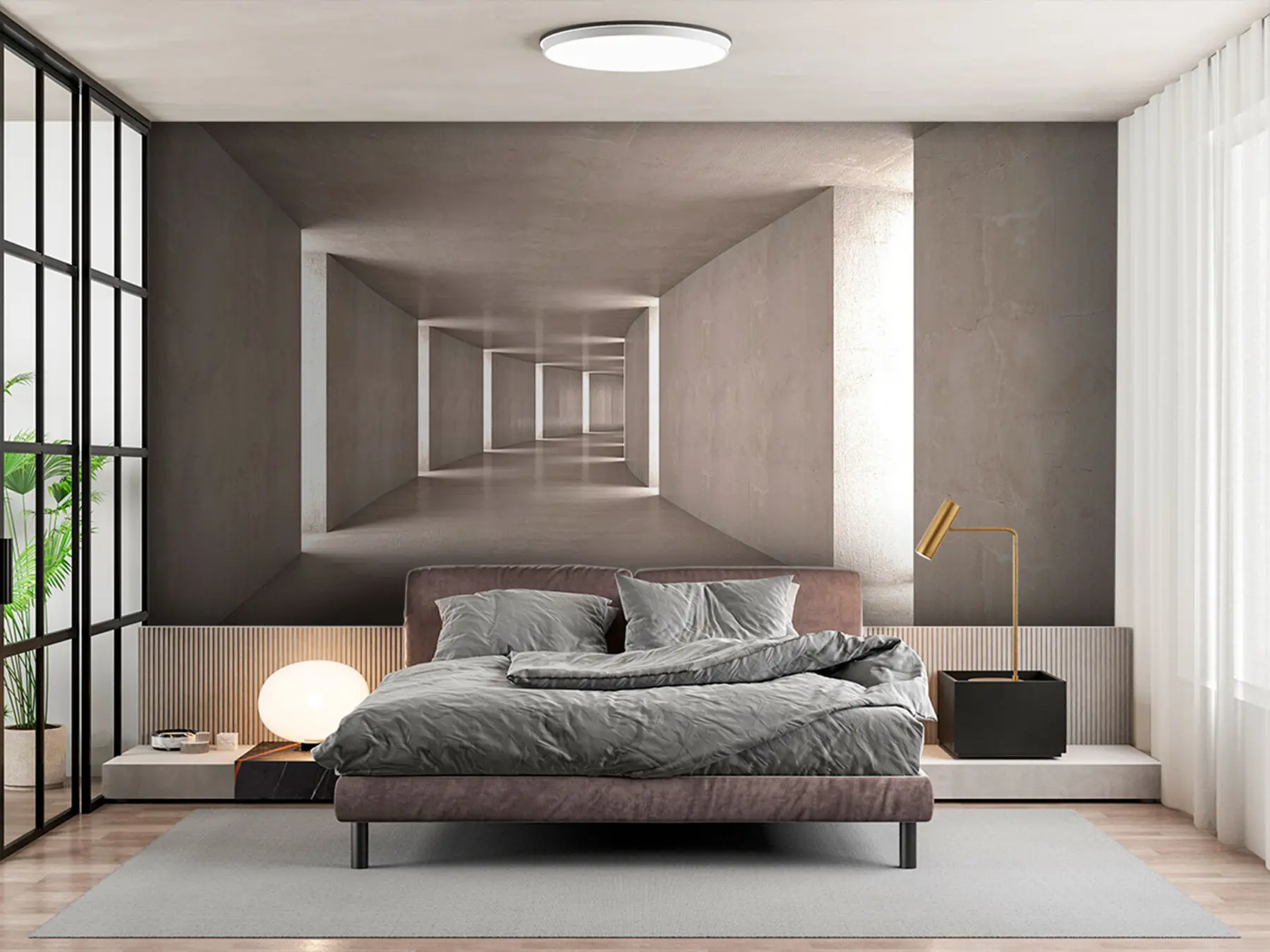 zidne murale Apstraktni tunel u75401